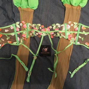 Honey Birdette Lottie Green - Suspender L - Stockings L